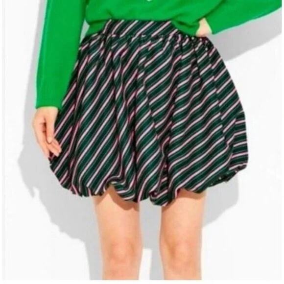 Wicked Paul Tazewell Target Collection NWT Striped Bubble Skirt Pink Green XXS - Picture 2 of 9